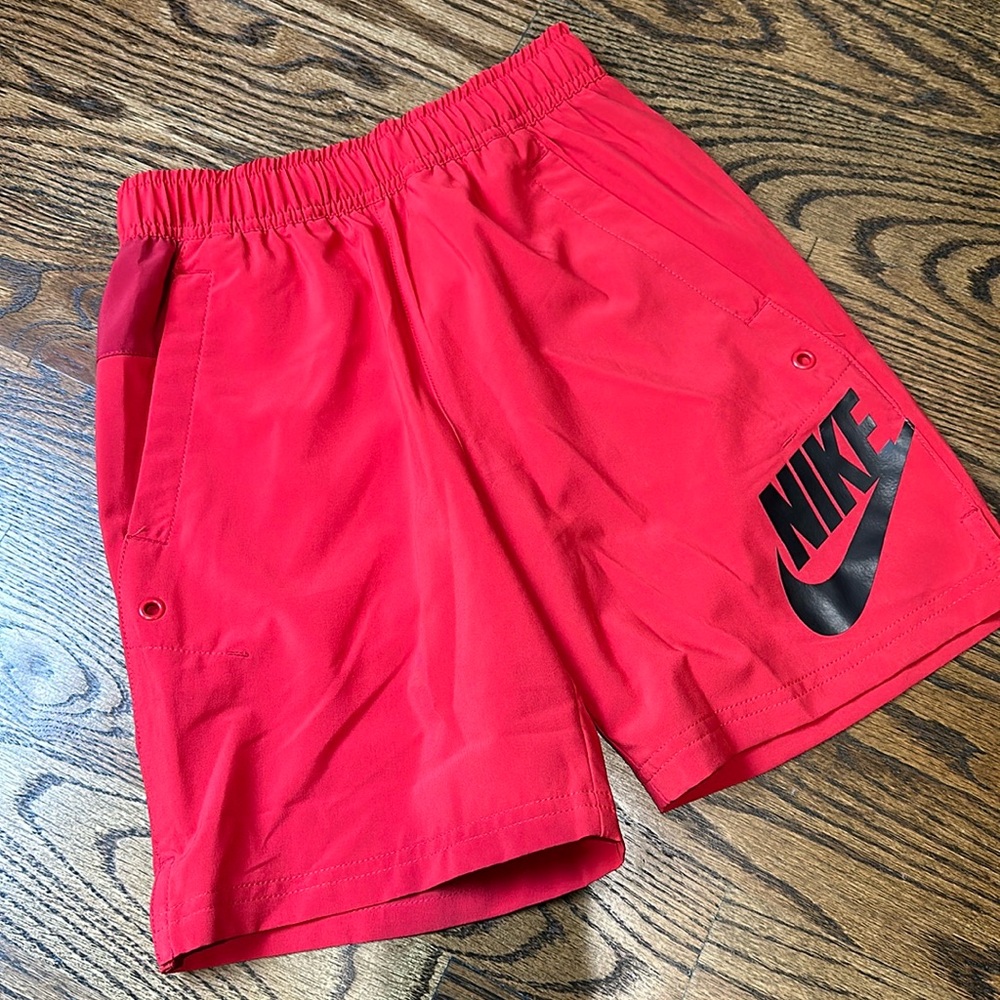 Red Nike board shorts